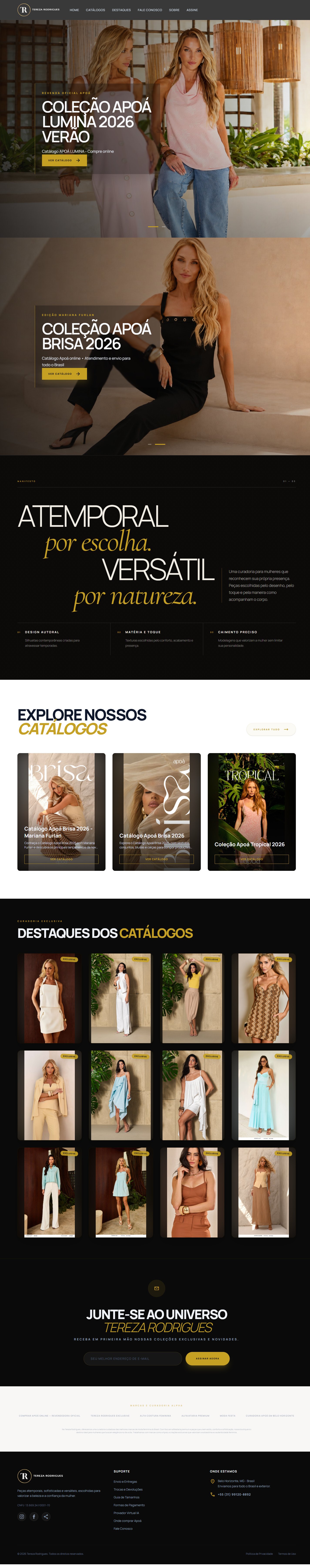 Tereza Rodrigues website, premium women’s fashion and curated collections in Belo Horizonte